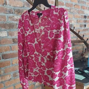 J. Crew Pink Blouse Long Sleeve